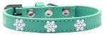Snowflake Widget Dog Collar (Color/Size: Aqua Size 16)