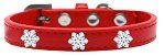 Snowflake Widget Dog Collar (Color/Size: Red Size 16)