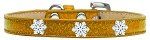 Snowflake Widget Dog Collar (Color/Size: Gold Ice Cream Size 16)