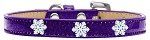 Snowflake Widget Dog Collar (Color/Size: Purple Ice Cream Size 16)
