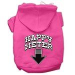 Happy Meter Screen Printed Dog Pet Hoodies (Color/Size: Bright Pink Size Med)