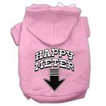 Happy Meter Screen Printed Dog Pet Hoodies (Color/Size: Light Pink Size Med)