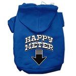 Happy Meter Screen Printed Dog Pet Hoodies (Color/Size: Blue Size Lg)