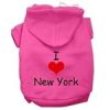 I Love New York Screen Print Pet Hoodies