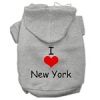 I Love New York Screen Print Pet Hoodies