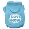 I Love Snow Screenprint Pet Hoodies