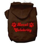 Local Celebrity Screen Print Pet Hoodies (Color/Size: Brown Size Lg)