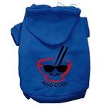 Miso Cool Screen Print Pet Hoodies (Color/Size: Blue Size Med)