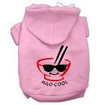 Miso Cool Screen Print Pet Hoodies (Color/Size: Pink Size Lg)