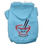 Miso Cute Screen Print Pet Hoodies (Color/Size: Baby Blue Size Lg)