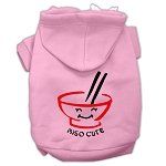 Miso Cute Screen Print Pet Hoodies (Color/Size: Pink Size Lg)