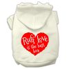 Ruff Love Screen Print Pet Hoodies