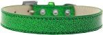 Tulsa Plain Ice Cream Dog Collar (Color/Size: Emerald Green Size 14)