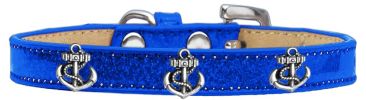 Silver Anchor Widget Dog Collar