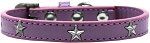 Silver Star Widget Dog Collar (Color/Size: Lavender Size 16)