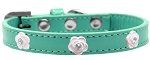 Light Pink Rose Widget Dog Collar (Color/Size: Aqua Size 16)
