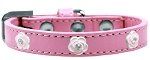 Light Pink Rose Widget Dog Collar (Color/Size: Light Pink Size 16)